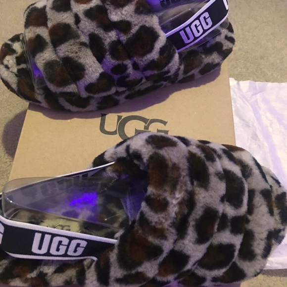 MUST GO OBO! Ugg’s VS SLIDES-Fluff Yeah Slide🐆VERY RARE PAIR! SEE DETAILS🌟 - Picture 1 of 6